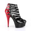 Pleaser - DELIGHT695 Talons plateforme - Noir/Rouge Product image